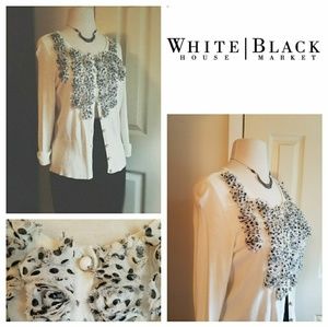 White cardigan from White House Black Market
